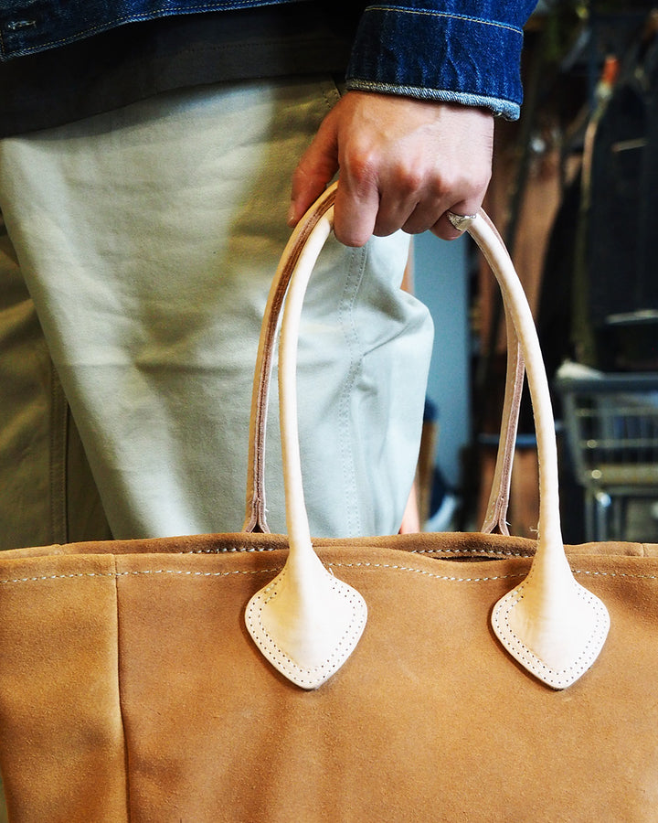 HERITAGE LEATHER ヘリテージレザー All Leather Tote Bag made in USA Sand Suede