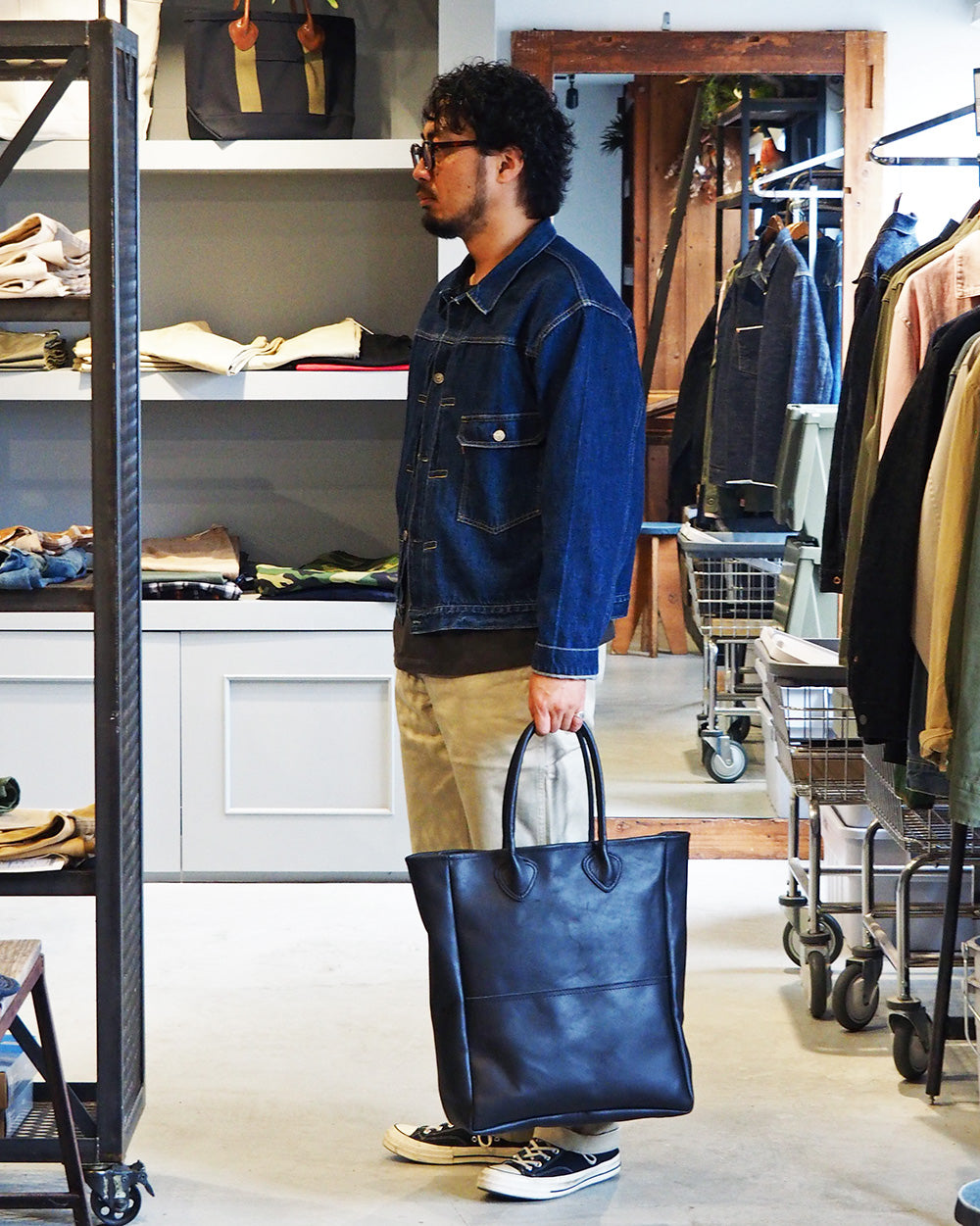 HERITAGE LEATHER ヘリテージレザー All Leather Tote Bag made in USA Black