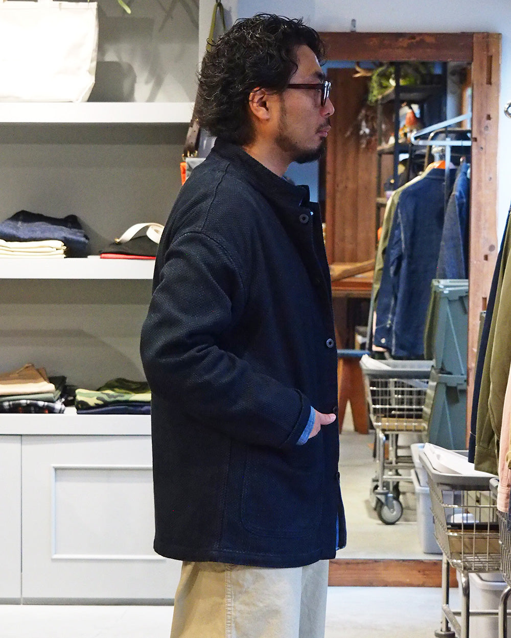 FOB factory エフオービーファクトリー F2468 INDIGO SASHIKO JACKET