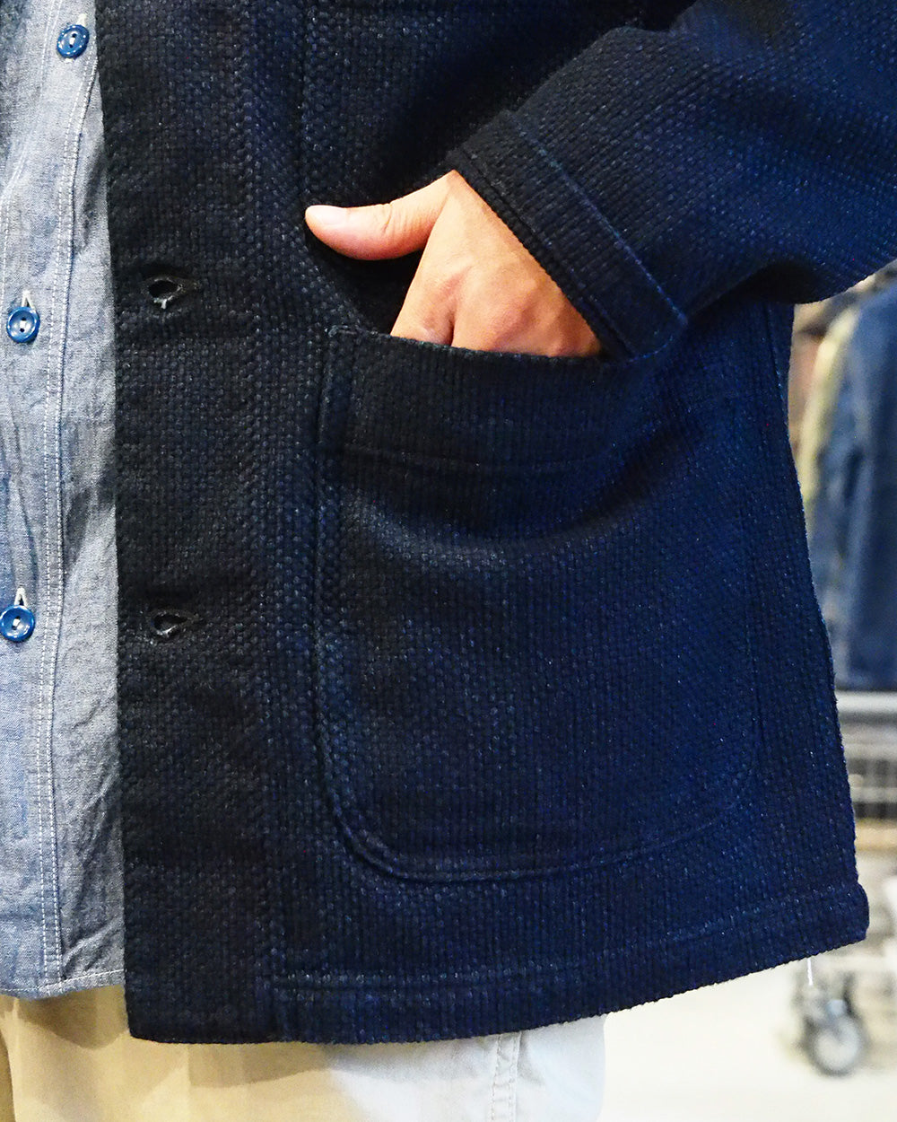 FOB factory エフオービーファクトリー F2468 INDIGO SASHIKO JACKET