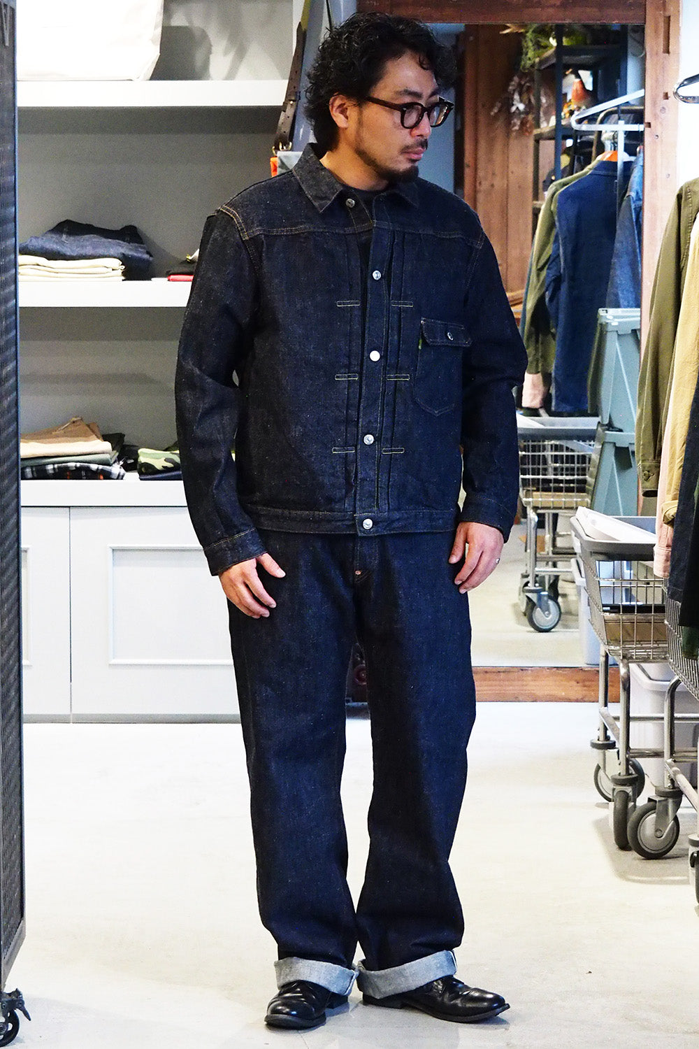 FOB factory エフオービーファクトリー F137 SV Denim WEST OVERALLS