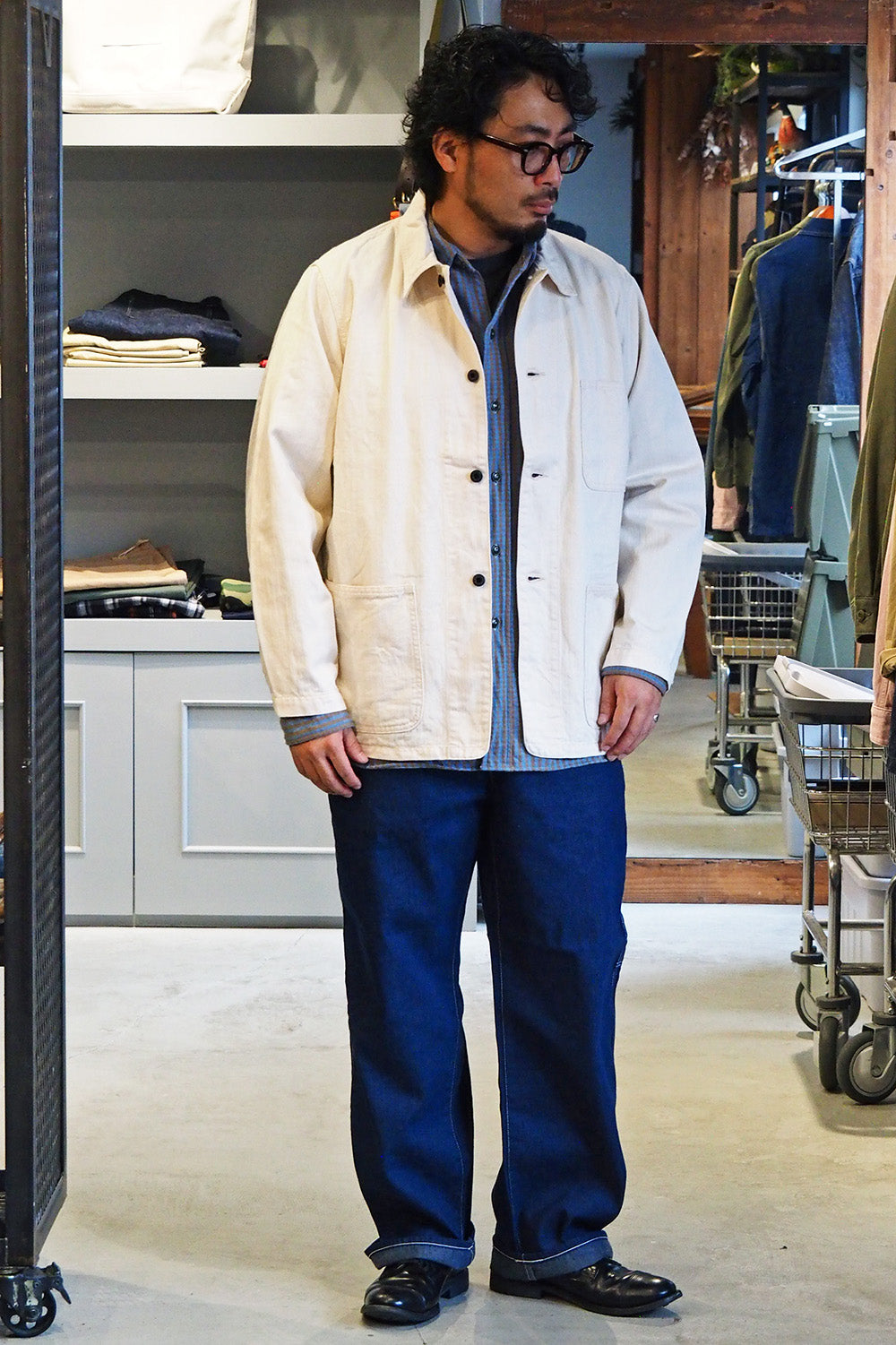 FOB factory エフオービーファクトリー F2472 N-3 UTILITY JACKET Ecru