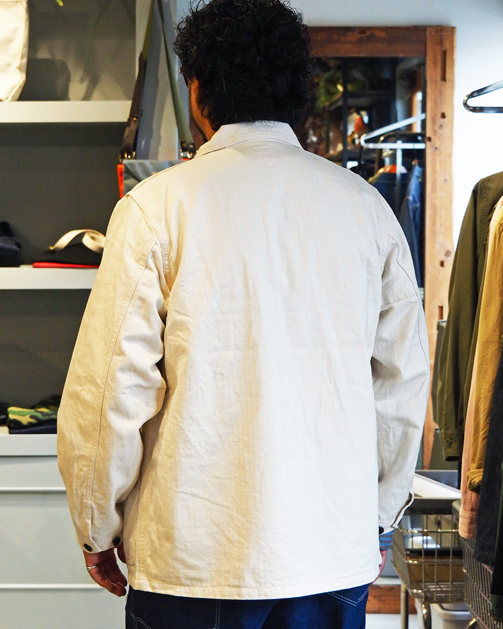 FOB factory エフオービーファクトリー F2472 N-3 UTILITY JACKET Ecru