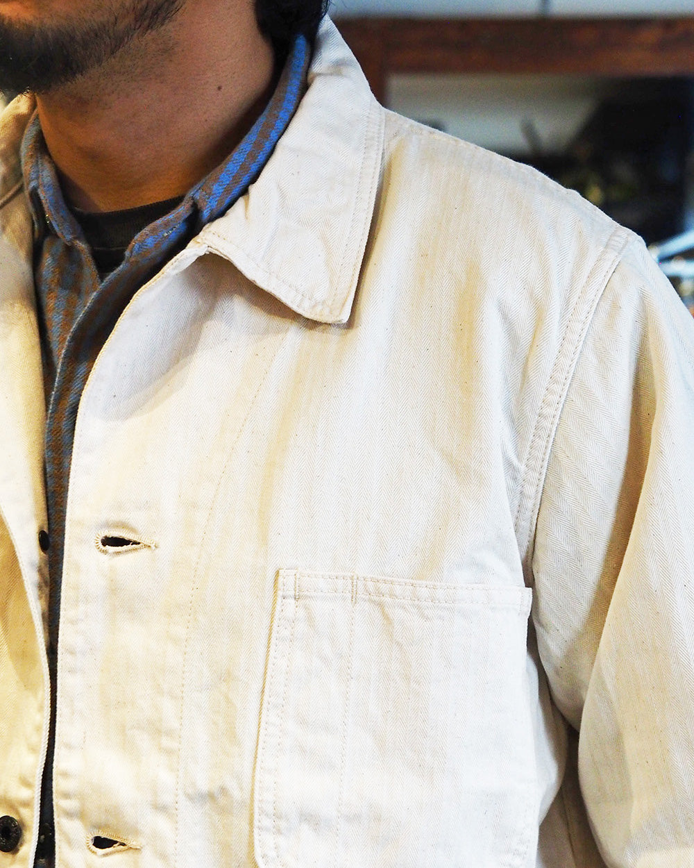 FOB factory エフオービーファクトリー F2472 N-3 UTILITY JACKET Ecru