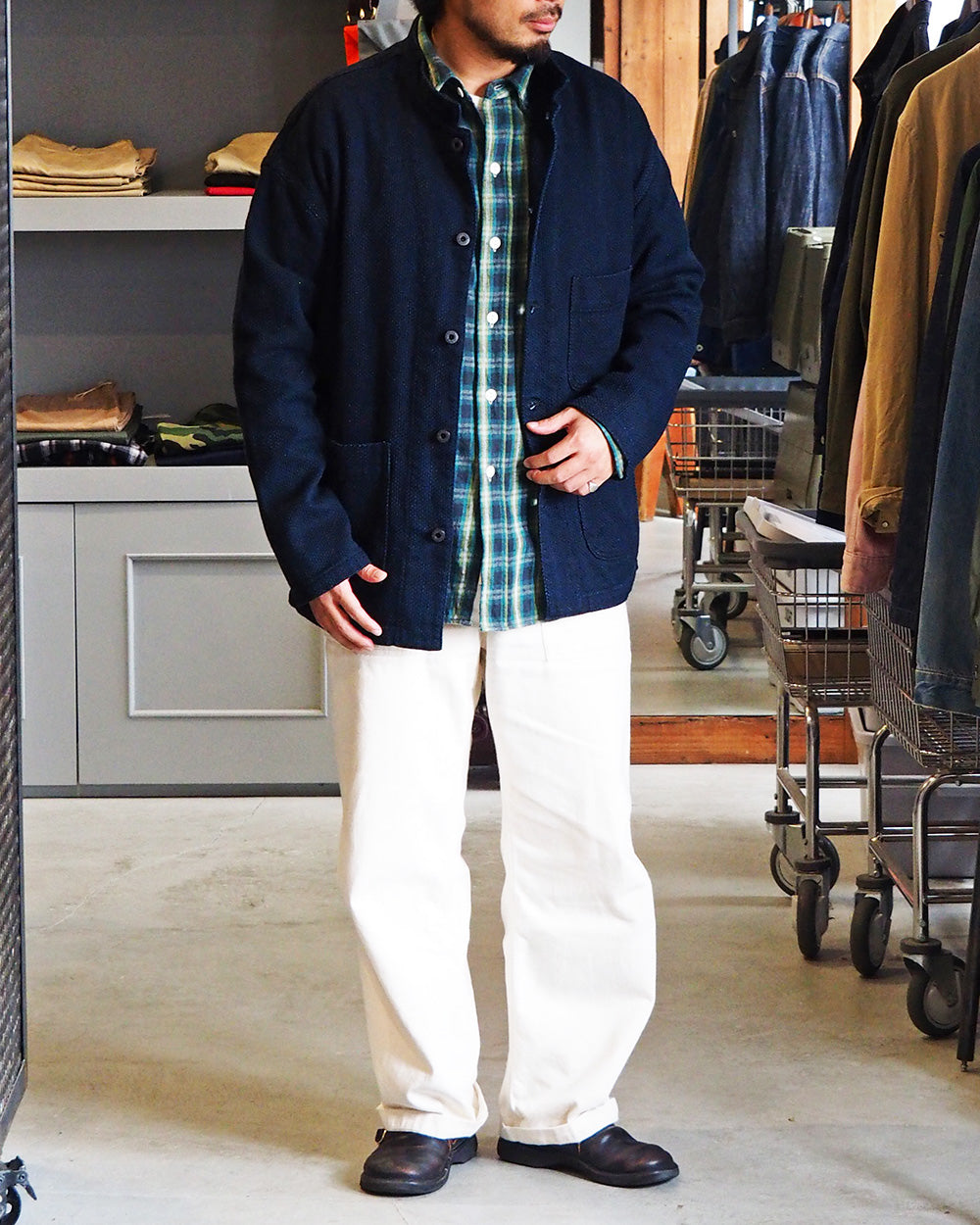 FOB FACTORY F2468 INDIGO SASHIKO JACKET