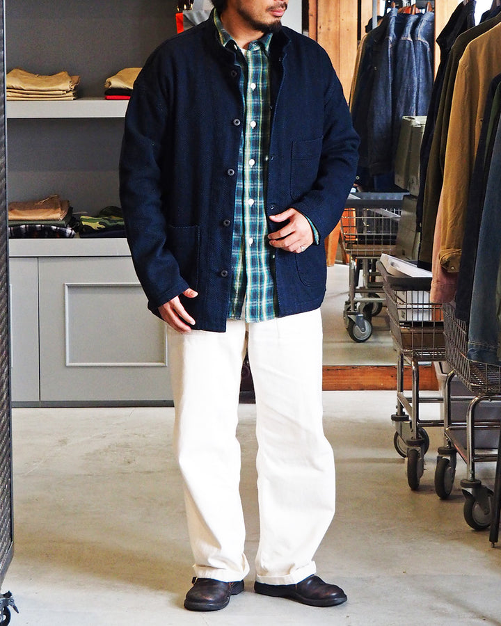 FOB FACTORY F2468 INDIGO SASHIKO JACKET