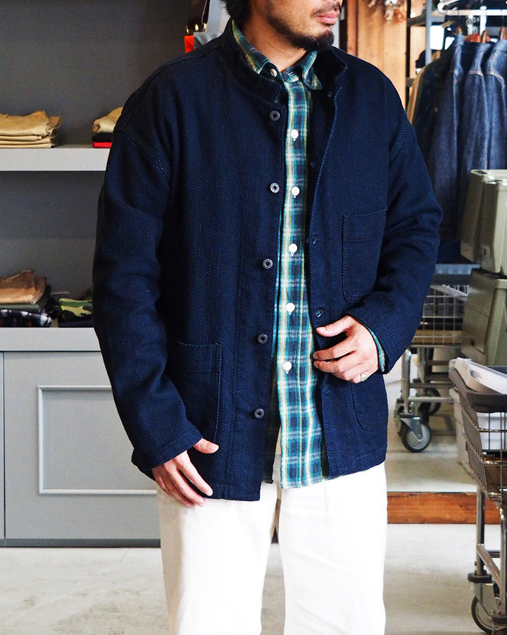 FOB FACTORY F2468 INDIGO SASHIKO JACKET