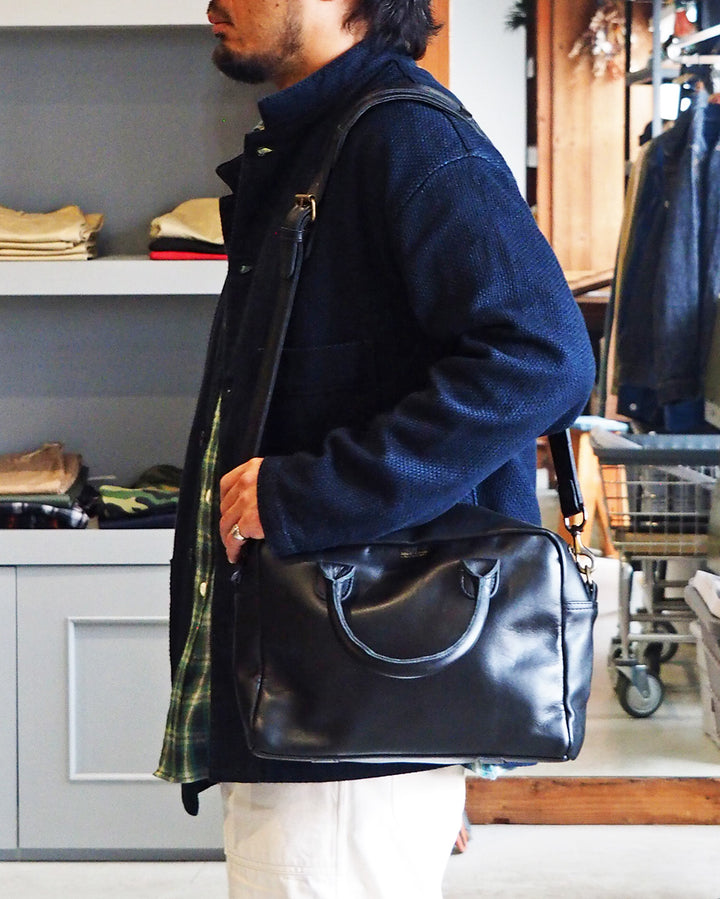 John Woodbridge &amp; Sons Makers ジョンウッドブリッジ 12inch Computer Bag with strap Black