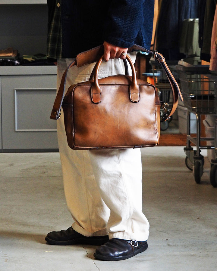 John Woodbridge &amp; Sons Makers ジョンウッドブリッジ 12inch Computer Bag with strap Brown