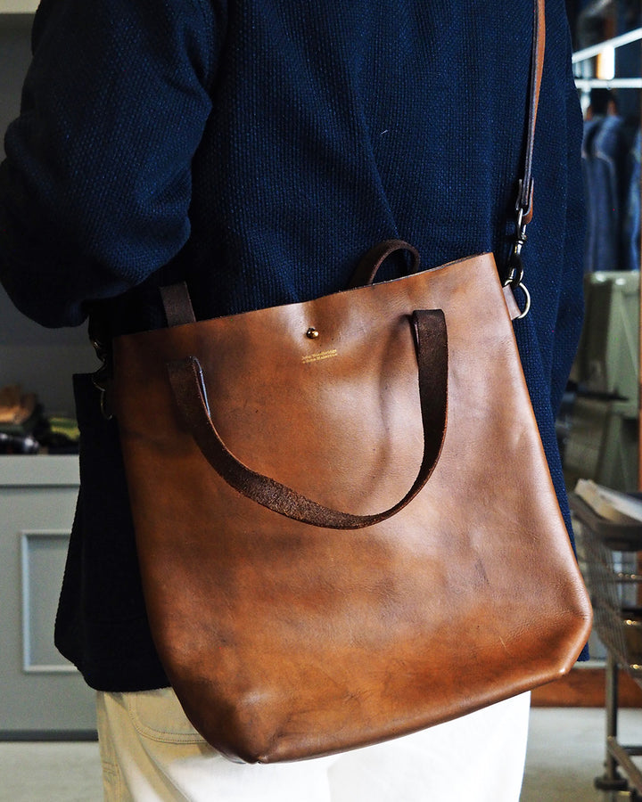 John Woodbridge &amp; Sons Makers ジョンウッドブリッジ Tote Bag Medium with strap Brown