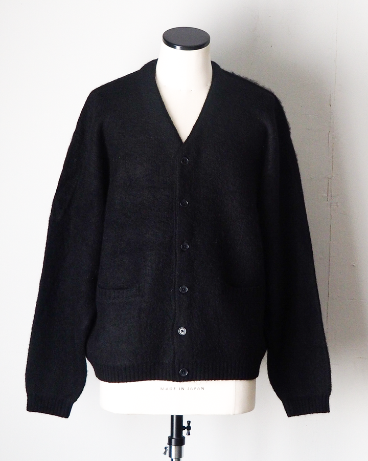 TOWN CRAFT タウンクラフト tc26f010 MOHAIR SHAGGY CARDIGAN Black