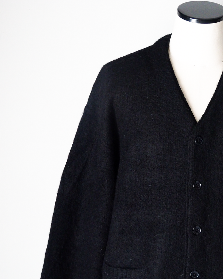 TOWN CRAFT タウンクラフト tc26f010 MOHAIR SHAGGY CARDIGAN Black