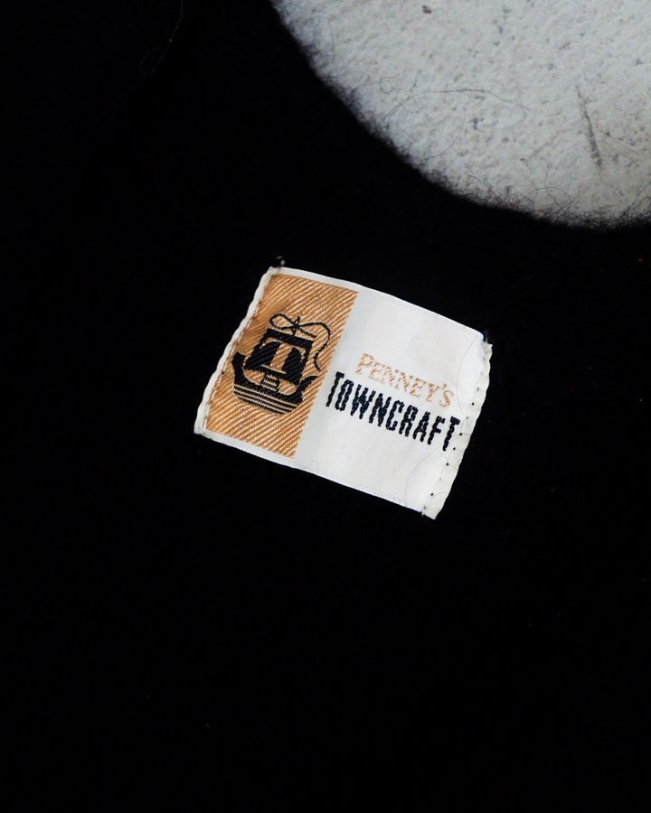 TOWN CRAFT タウンクラフト tc26f010 MOHAIR SHAGGY CARDIGAN Black