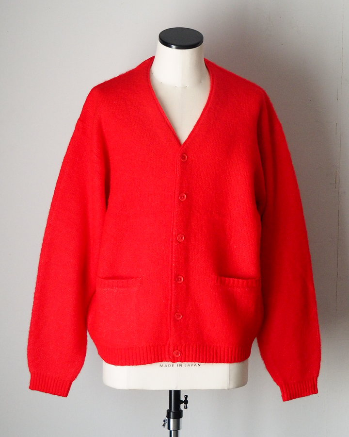 TOWN CRAFT タウンクラフト tc26f010 MOHAIR SHAGGY CARDIGAN Red