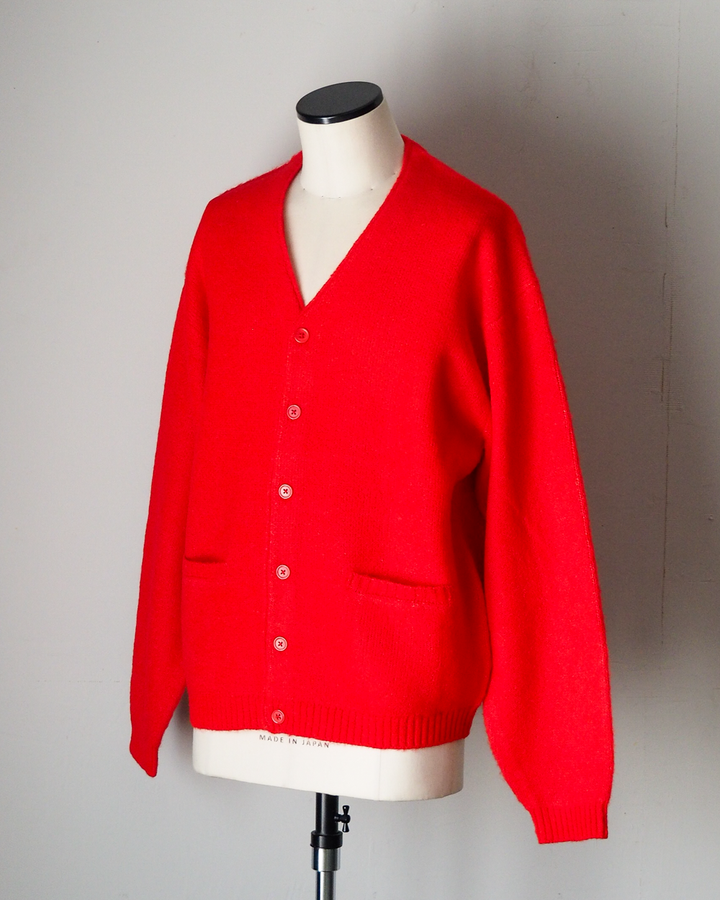 TOWN CRAFT タウンクラフト tc26f010 MOHAIR SHAGGY CARDIGAN Red