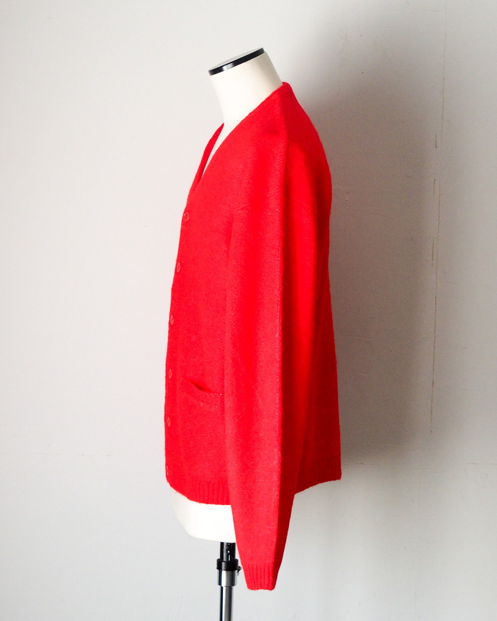 TOWN CRAFT タウンクラフト tc26f010 MOHAIR SHAGGY CARDIGAN Red