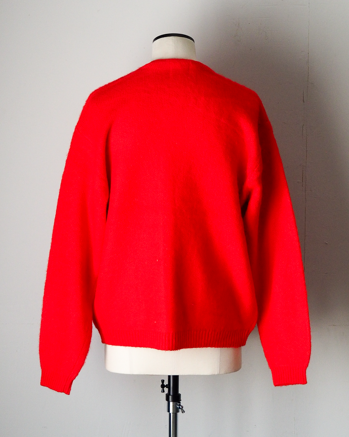 TOWN CRAFT タウンクラフト tc26f010 MOHAIR SHAGGY CARDIGAN Red