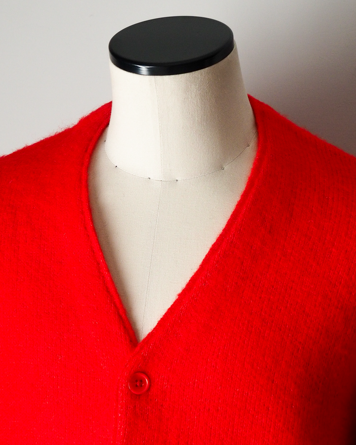 TOWN CRAFT タウンクラフト tc26f010 MOHAIR SHAGGY CARDIGAN Red