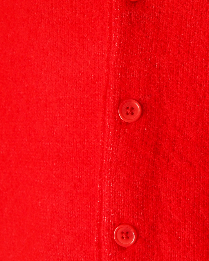 TOWN CRAFT タウンクラフト tc26f010 MOHAIR SHAGGY CARDIGAN Red