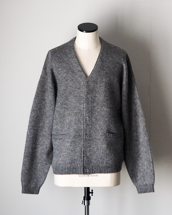 TOWN CRAFT タウンクラフト tc26f010 MOHAIR SHAGGY CARDIGAN Grey