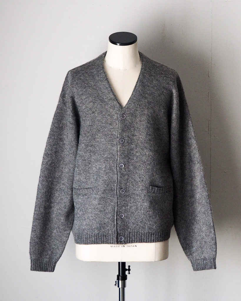 TOWN CRAFT タウンクラフト tc26f010 MOHAIR SHAGGY CARDIGAN Grey