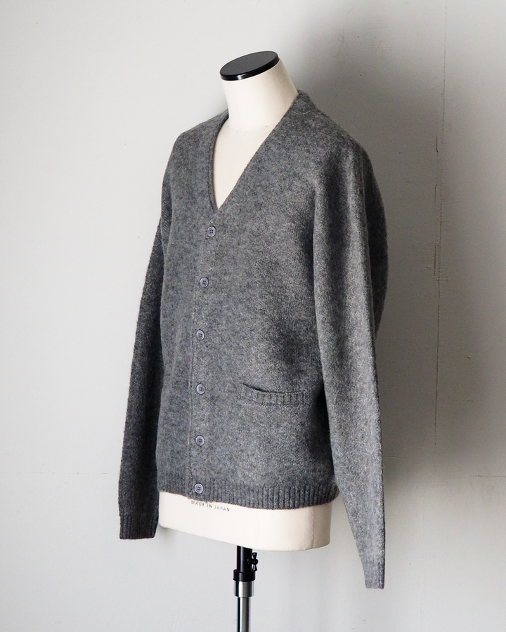 TOWN CRAFT タウンクラフト tc26f010 MOHAIR SHAGGY CARDIGAN Grey