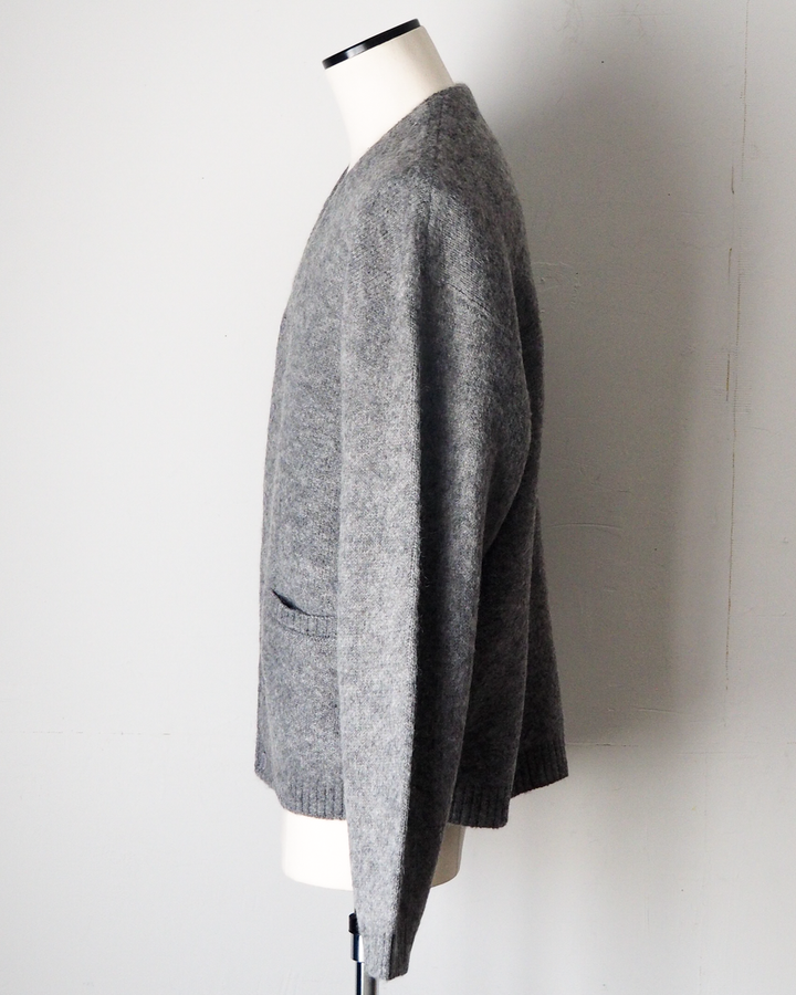 TOWN CRAFT タウンクラフト tc26f010 MOHAIR SHAGGY CARDIGAN Grey