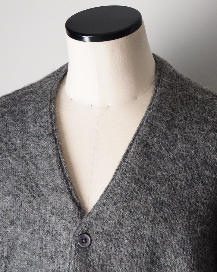 TOWN CRAFT タウンクラフト tc26f010 MOHAIR SHAGGY CARDIGAN Grey