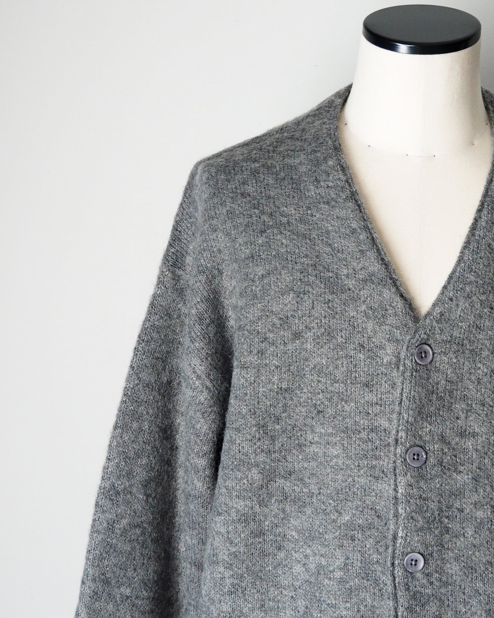 TOWN CRAFT タウンクラフト tc26f010 MOHAIR SHAGGY CARDIGAN Grey