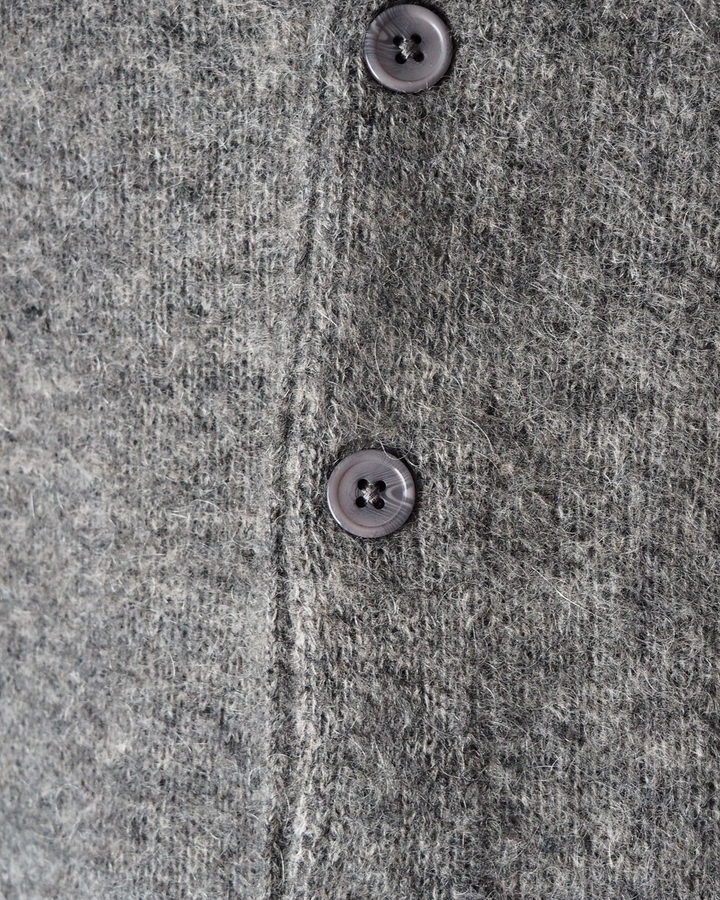 TOWN CRAFT タウンクラフト tc26f010 MOHAIR SHAGGY CARDIGAN Grey