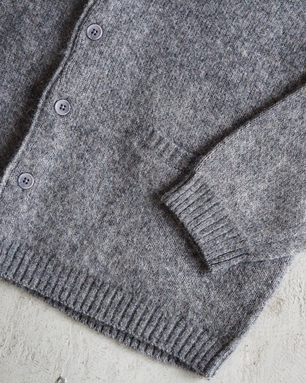 TOWN CRAFT タウンクラフト tc26f010 MOHAIR SHAGGY CARDIGAN Grey