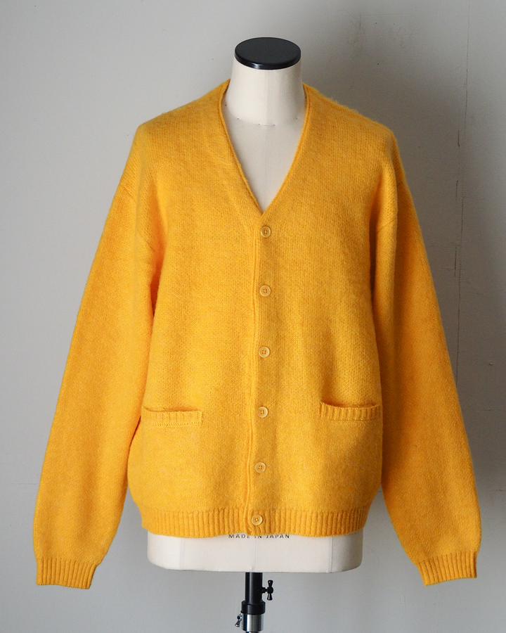 TOWN CRAFT タウンクラフト tc26f010 MOHAIR SHAGGY CARDIGAN Yellow