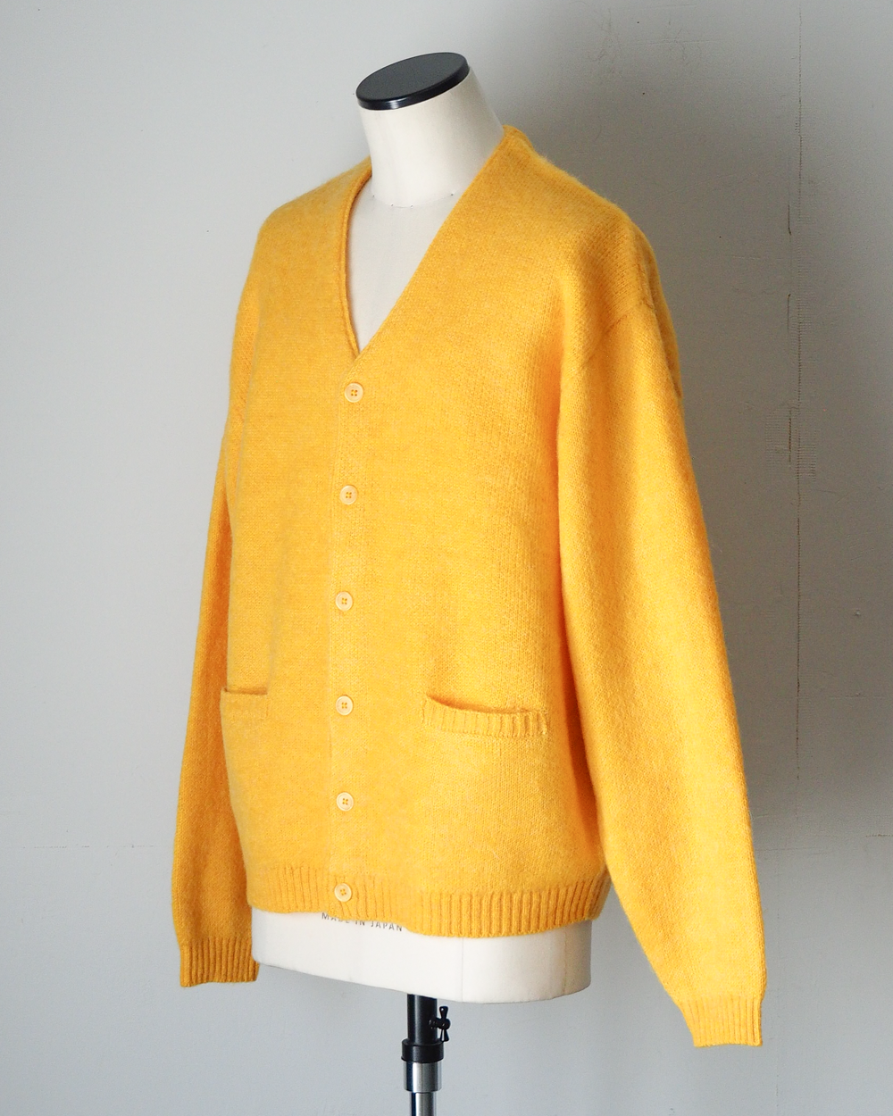 TOWN CRAFT タウンクラフト tc26f010 MOHAIR SHAGGY CARDIGAN Yellow