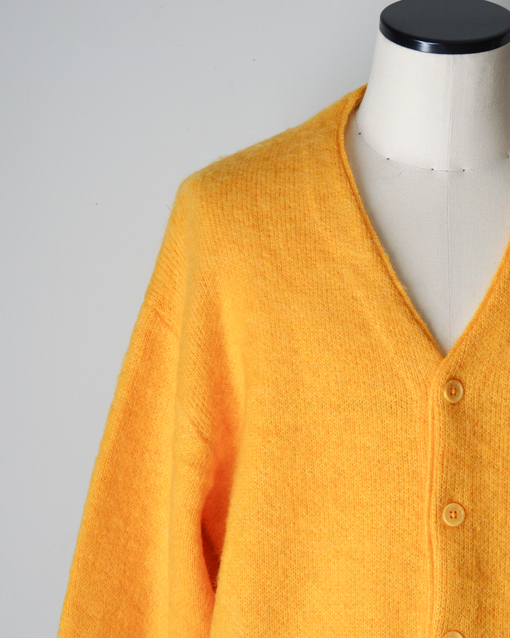TOWN CRAFT タウンクラフト tc26f010 MOHAIR SHAGGY CARDIGAN Yellow