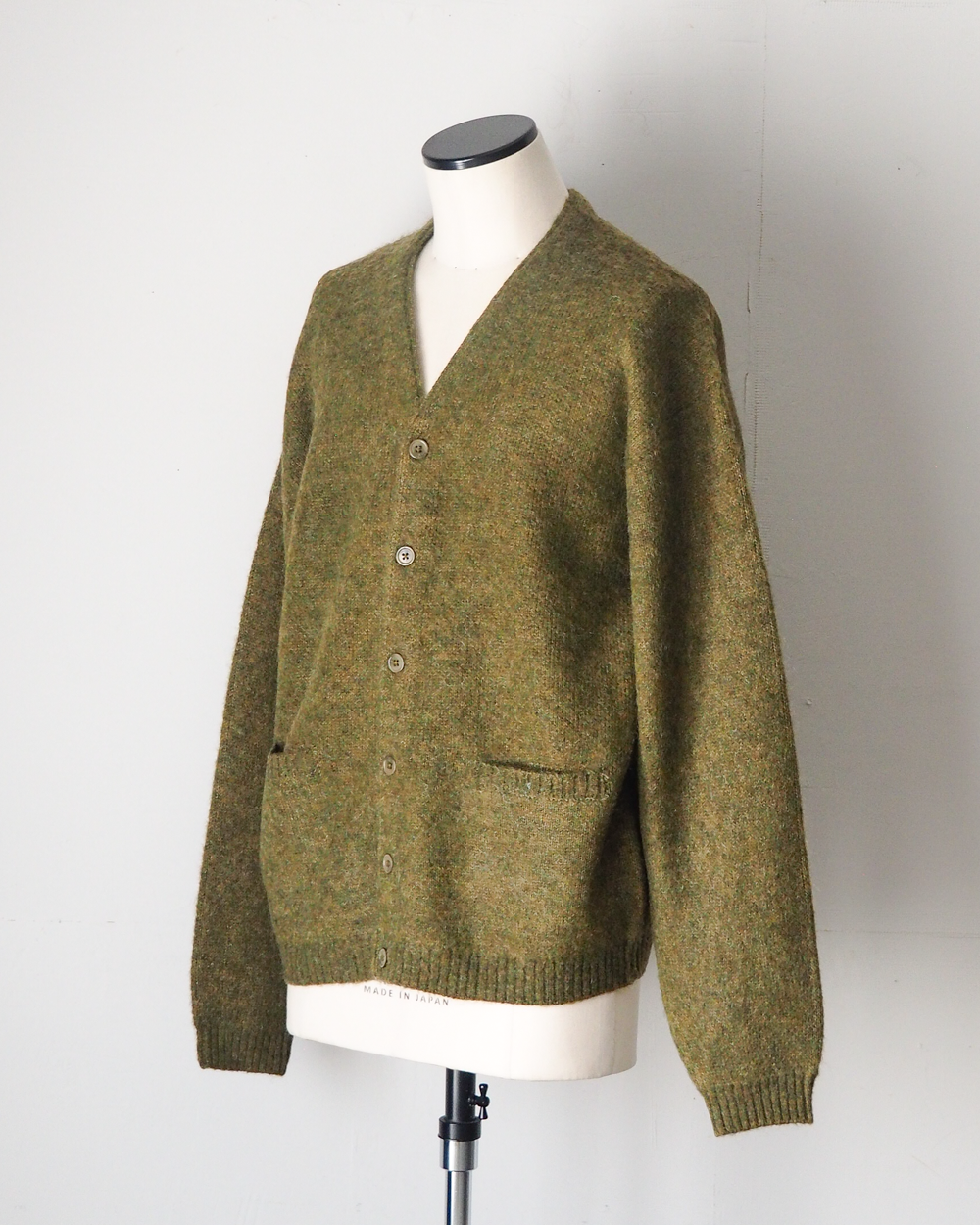 TOWN CRAFT タウンクラフト tc26f010 MOHAIR SHAGGY CARDIGAN Olive