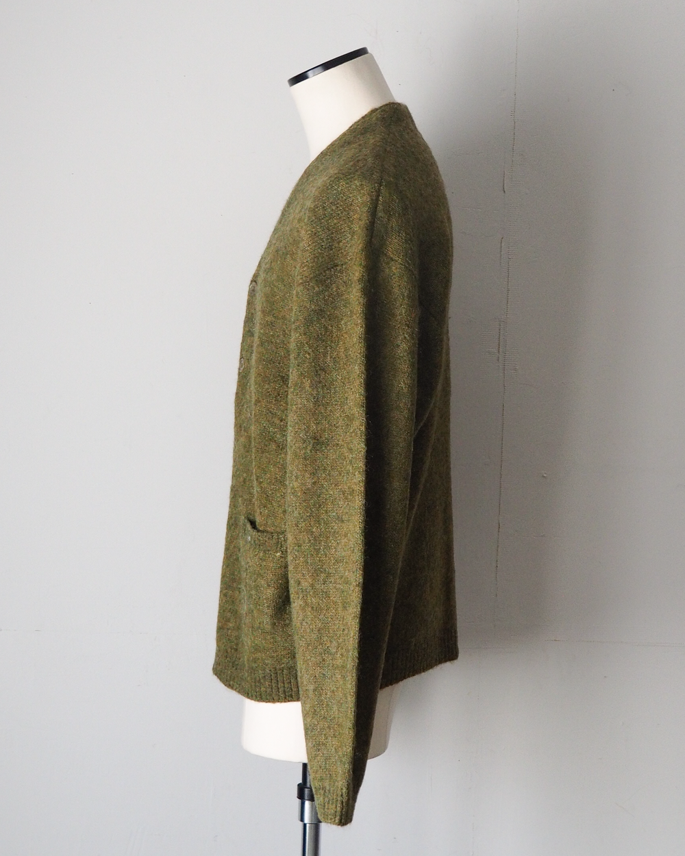 TOWN CRAFT タウンクラフト tc26f010 MOHAIR SHAGGY CARDIGAN Olive