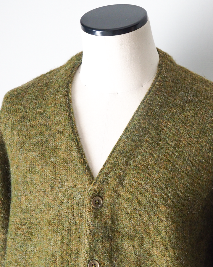 TOWN CRAFT タウンクラフト tc26f010 MOHAIR SHAGGY CARDIGAN Olive