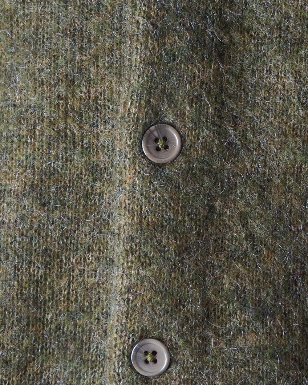 TOWN CRAFT タウンクラフト tc26f010 MOHAIR SHAGGY CARDIGAN Olive