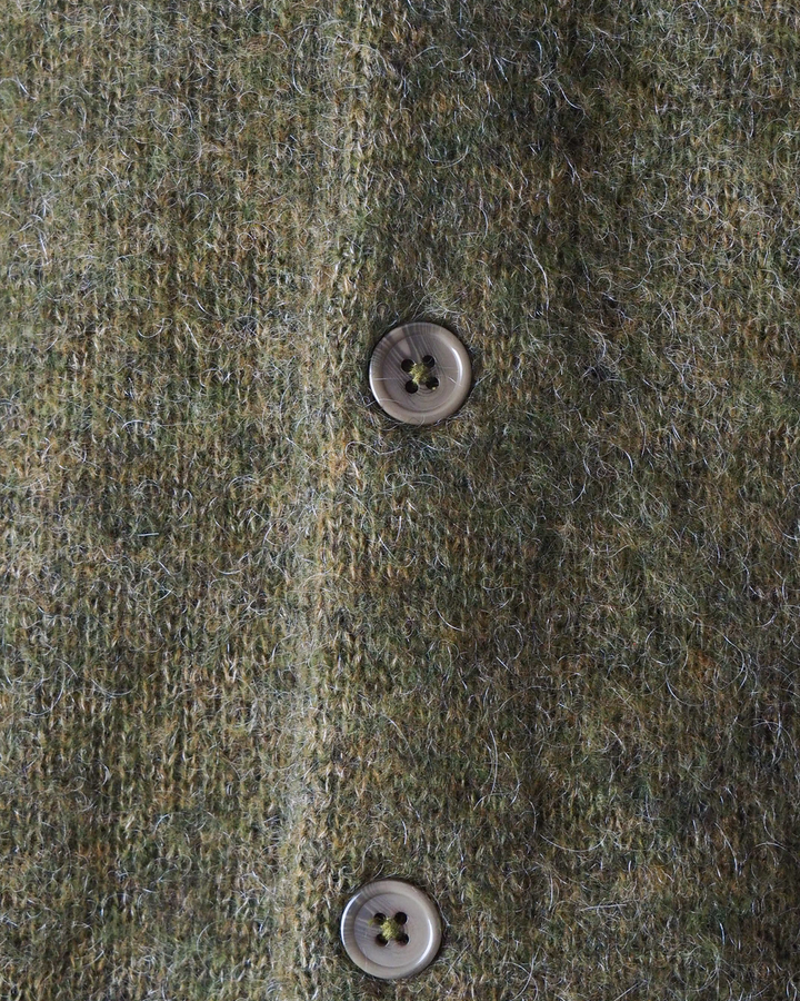 TOWN CRAFT タウンクラフト tc26f010 MOHAIR SHAGGY CARDIGAN Olive