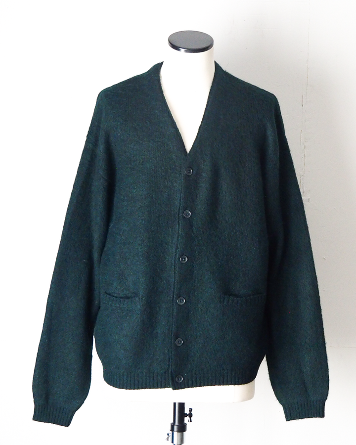 TOWN CRAFT タウンクラフト tc26f010 MOHAIR SHAGGY CARDIGAN Green