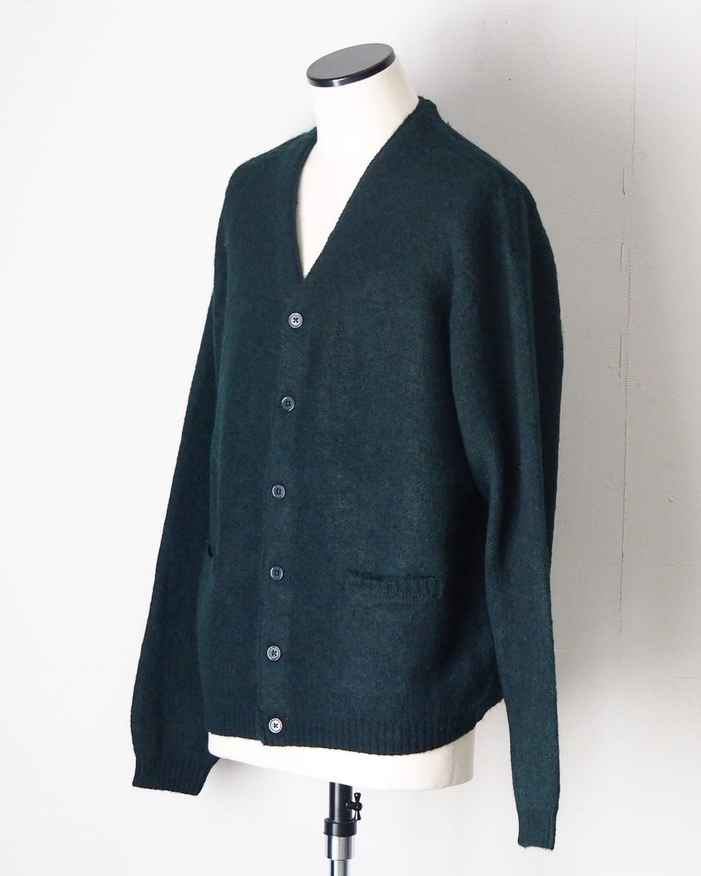 TOWN CRAFT タウンクラフト tc26f010 MOHAIR SHAGGY CARDIGAN Green