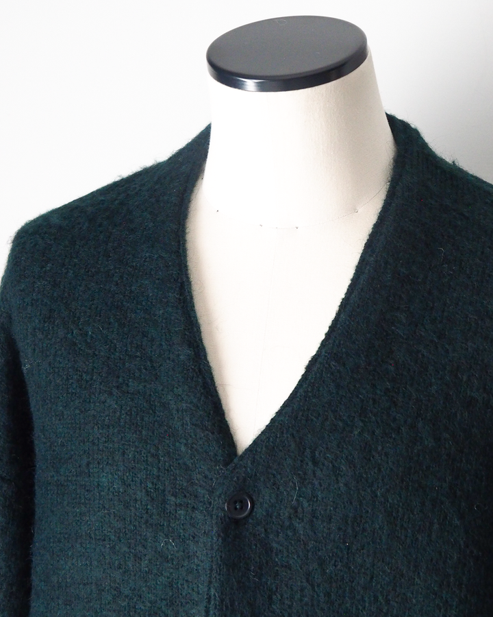 TOWN CRAFT タウンクラフト tc26f010 MOHAIR SHAGGY CARDIGAN Green