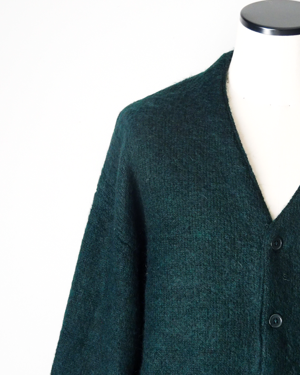 TOWN CRAFT タウンクラフト tc26f010 MOHAIR SHAGGY CARDIGAN Green