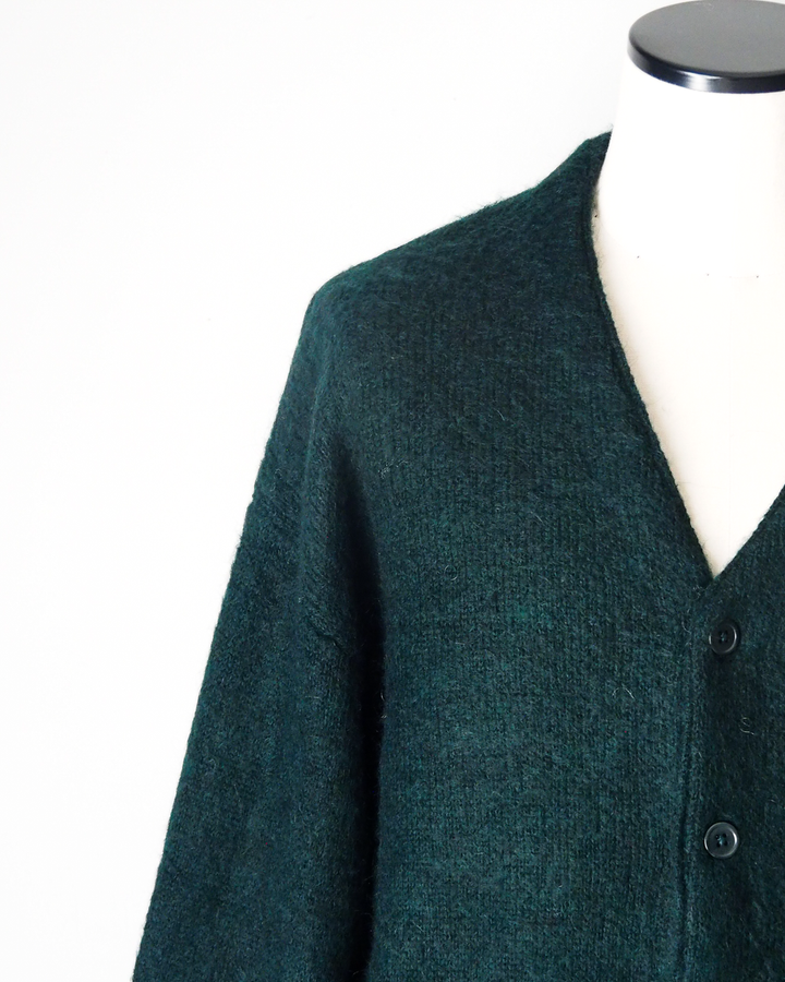 TOWN CRAFT タウンクラフト tc26f010 MOHAIR SHAGGY CARDIGAN Green