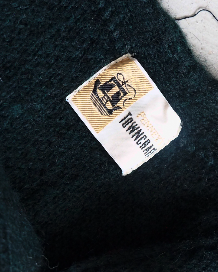 TOWN CRAFT タウンクラフト tc26f010 MOHAIR SHAGGY CARDIGAN Green