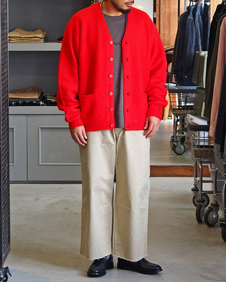 TOWN CRAFT タウンクラフト tc26f010 MOHAIR SHAGGY CARDIGAN Red