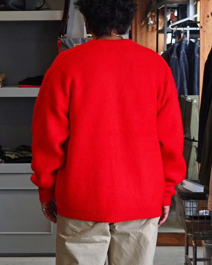 TOWN CRAFT タウンクラフト tc26f010 MOHAIR SHAGGY CARDIGAN Red