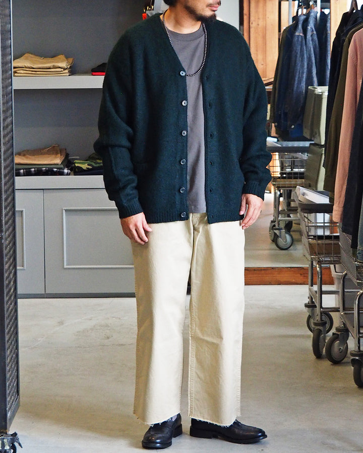 TOWN CRAFT タウンクラフト tc26f010 MOHAIR SHAGGY CARDIGAN Green