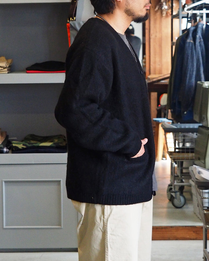 TOWN CRAFT タウンクラフト tc26f010 MOHAIR SHAGGY CARDIGAN Black