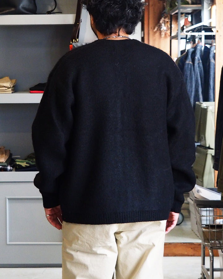 TOWN CRAFT タウンクラフト tc26f010 MOHAIR SHAGGY CARDIGAN Black